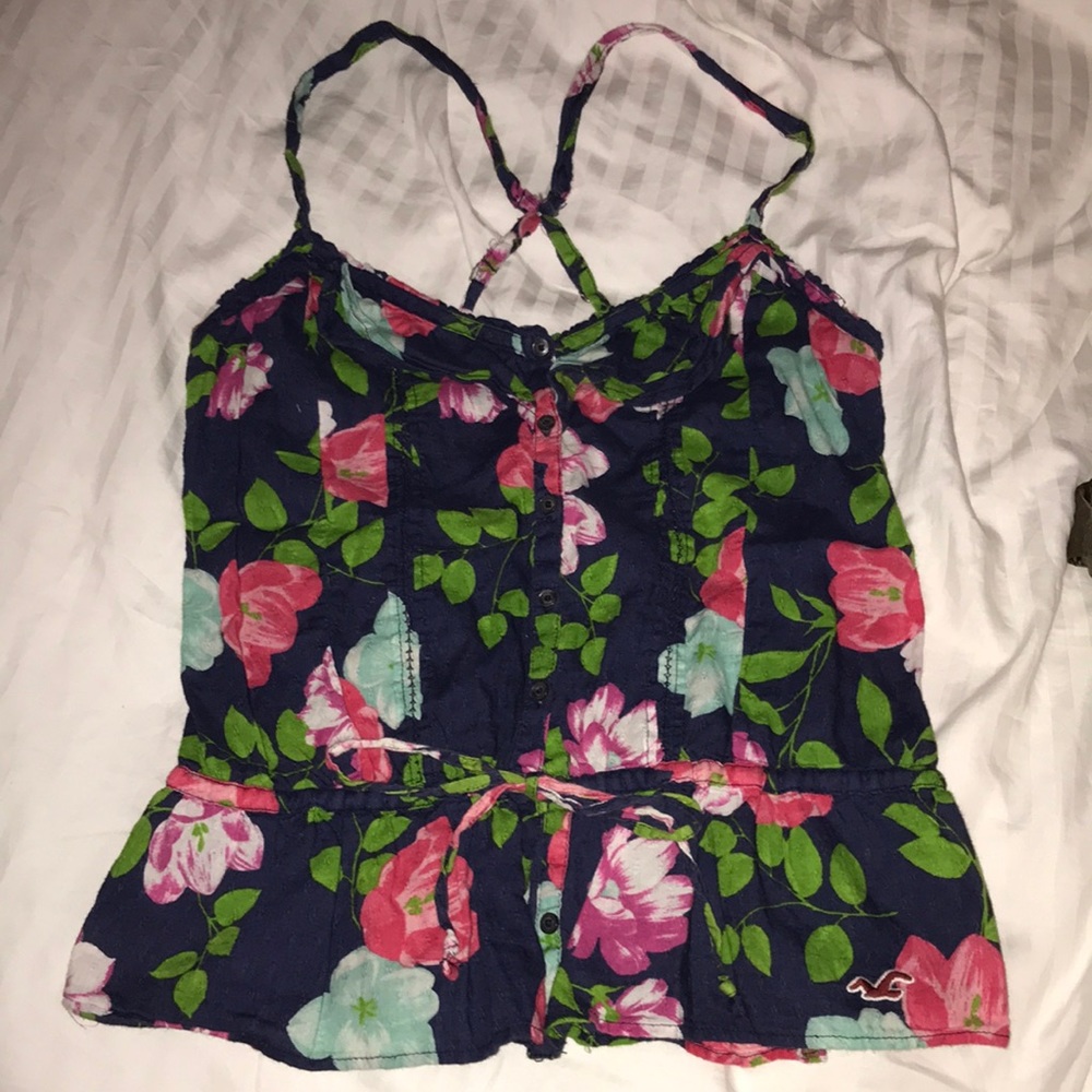Button peplum top